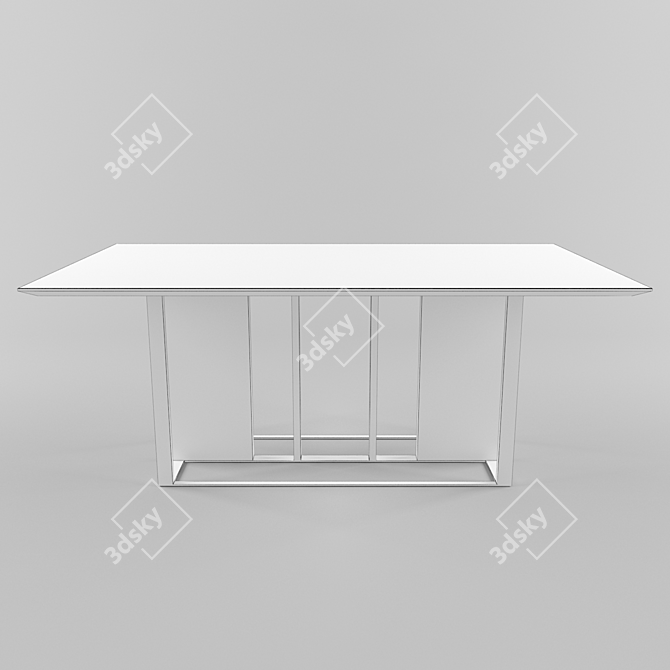 Sleek Dining Table - 1000x1800x750mm 3D model image 3