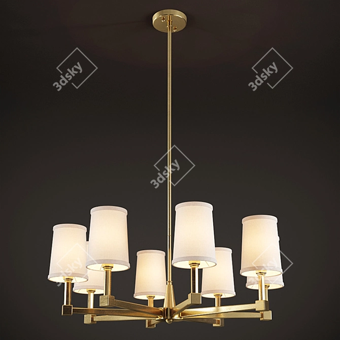 Luxury Sorrel Chandelier by Gramercy Home 3D model image 1