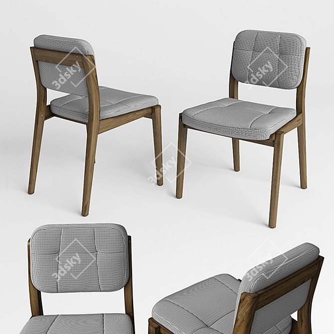 Elegant Capo Dining Chair 3D model image 1