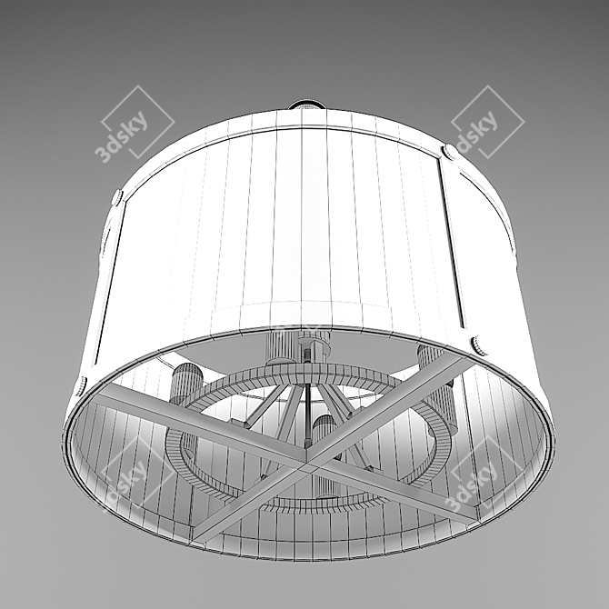 Industrial Metal Chandelier 708 | Loft Design 3D model image 3