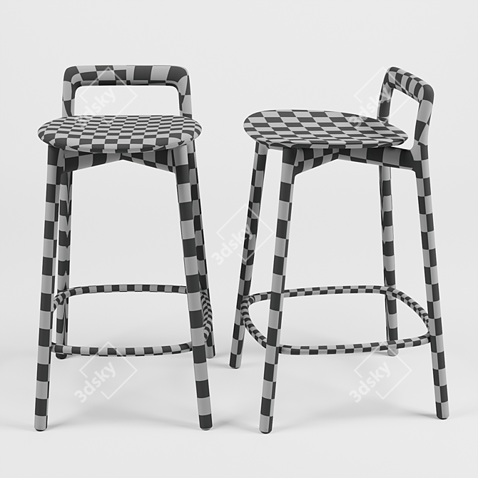 Elegant Branca Stool: Stylish and Functional 3D model image 2