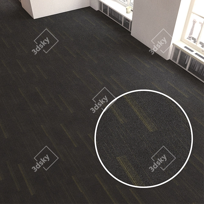 Luxury Carpet Tiles: High Resolution Texture & 8 Additional Textures 3D model image 1