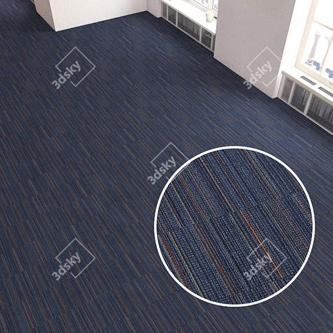 Title: Seamless Carpet Tiles Set 3D model image 1