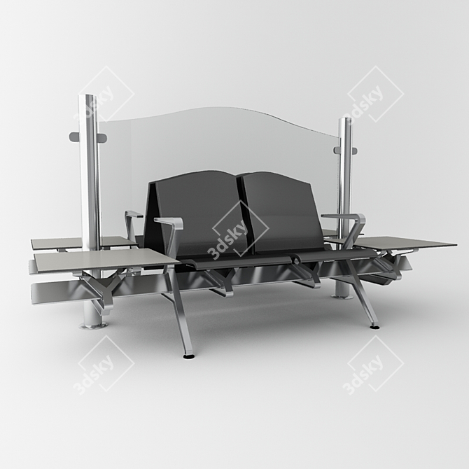 TravelEase: Portable Airport Chair 3D model image 1