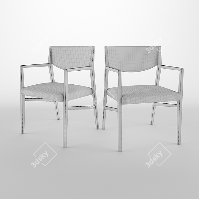 Natuzzi Brera Chair: Stylish Comfort 3D model image 3