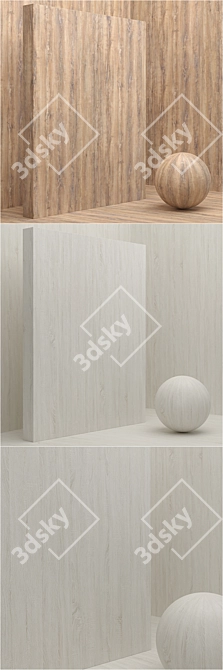 Seamless Wood/Veneer Material Set 3D model image 3