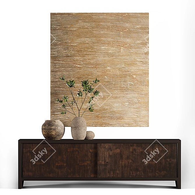 Wyeth Split Bamboo Media Sideboard 3D model image 1