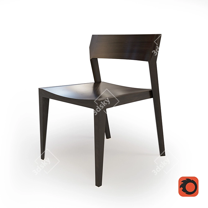 Bernhardt Allée Chair: Sleek and Sophisticated Seating 3D model image 1