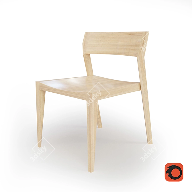 Bernhardt Allée Chair: Sleek and Sophisticated Seating 3D model image 2