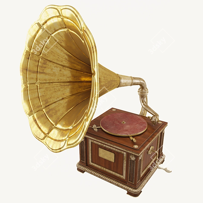 Classic Sound: Vintage Gramophone 3D model image 1