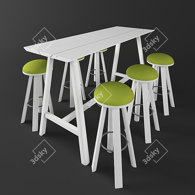 Buzzi Outdoor Café Table 3D model image 1