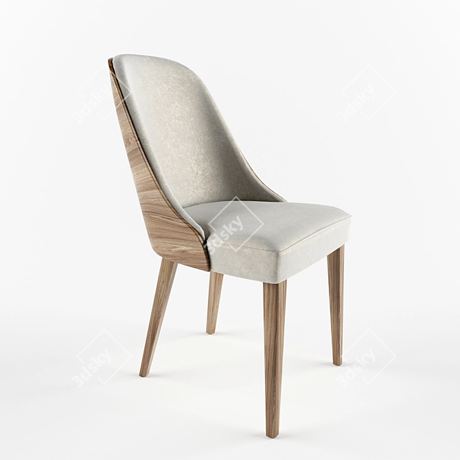 Elegant Liza Chair: Serbian Design 3D model image 1