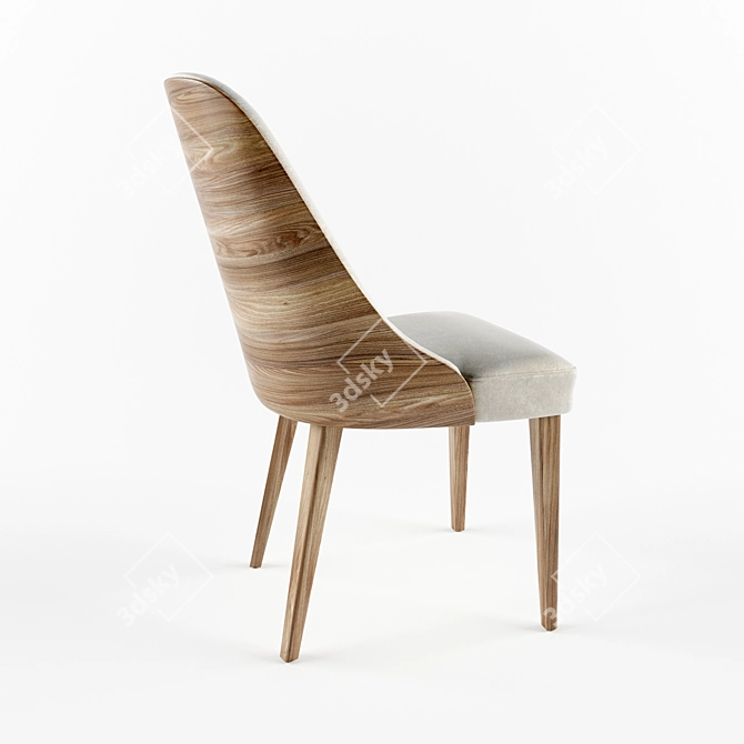 Elegant Liza Chair: Serbian Design 3D model image 2