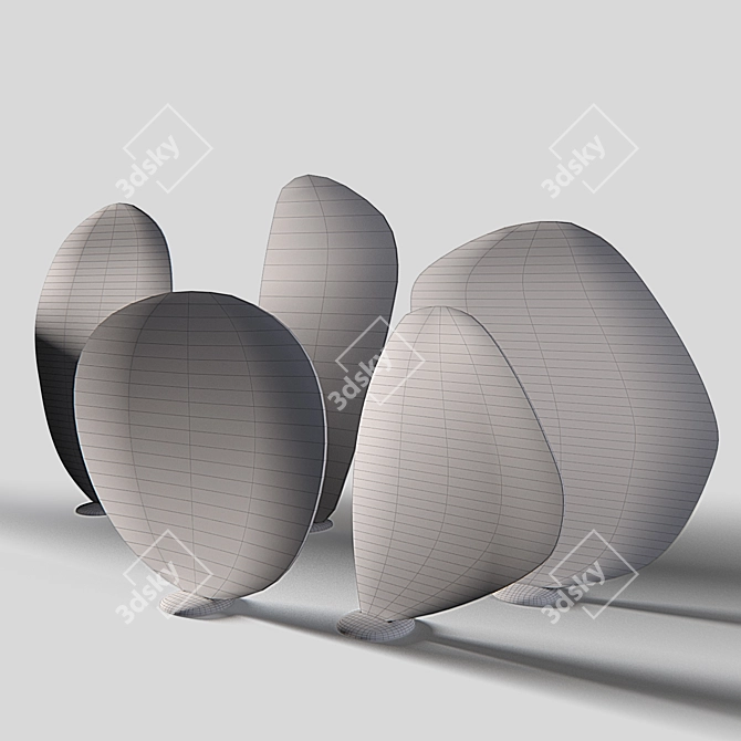 Acoustic Innovator: Wind Room Divider 3D model image 2