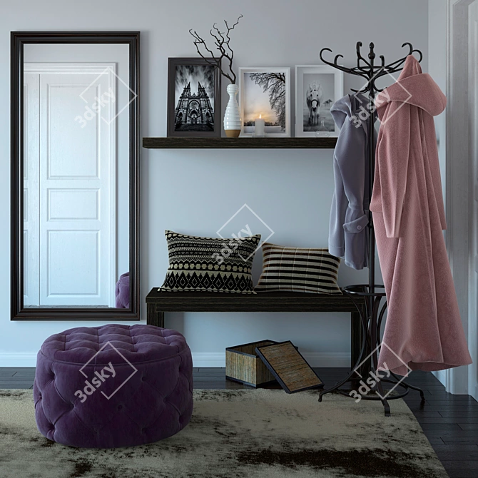 Hallway Essentials Set 3D model image 1