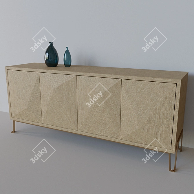 Highland Eichholtz 3-Drawer Console 3D model image 1