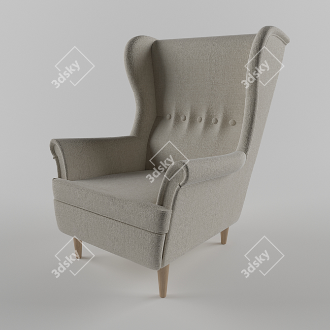 Comfortable and Stylish: IKEA Strandmon 3D model image 1