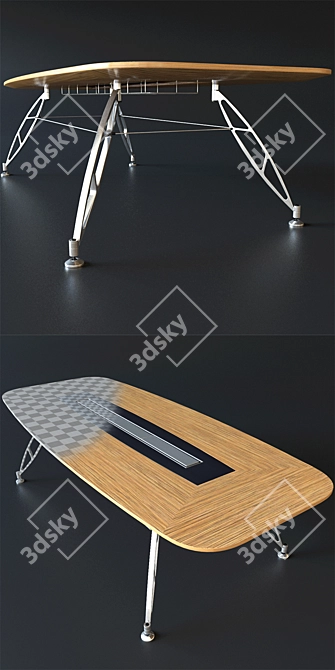 Functional Office Meeting Room Set 3D model image 2