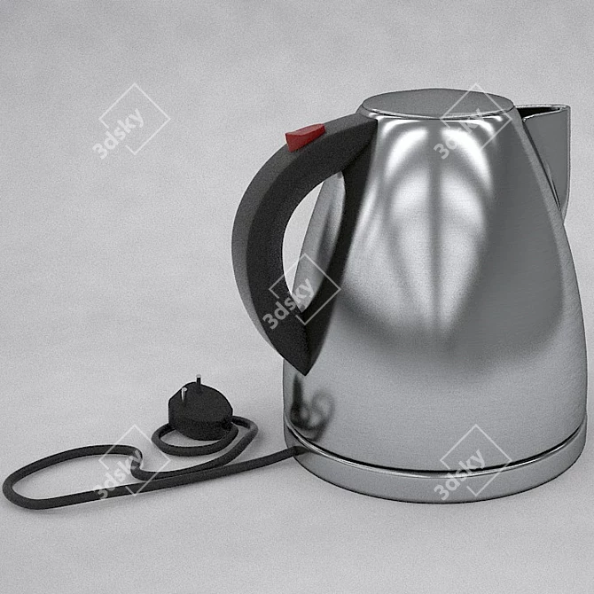 Stainless Steel Electric Kettle 3D model image 2