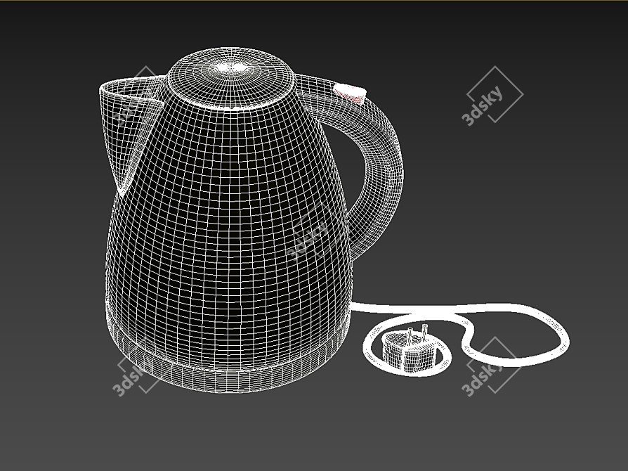 Stainless Steel Electric Kettle 3D model image 3