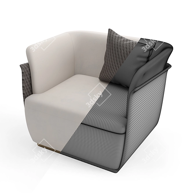 Elegant Capital Allure Chair 3D model image 3