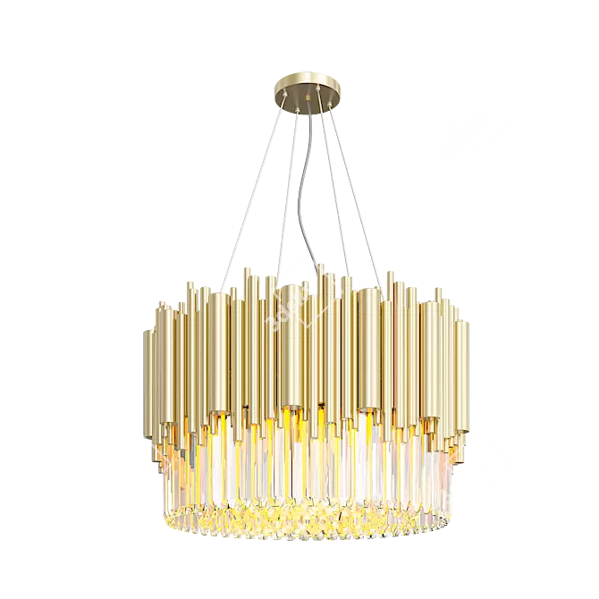 Elegant LED Crystal Chandeliers 3D model image 2