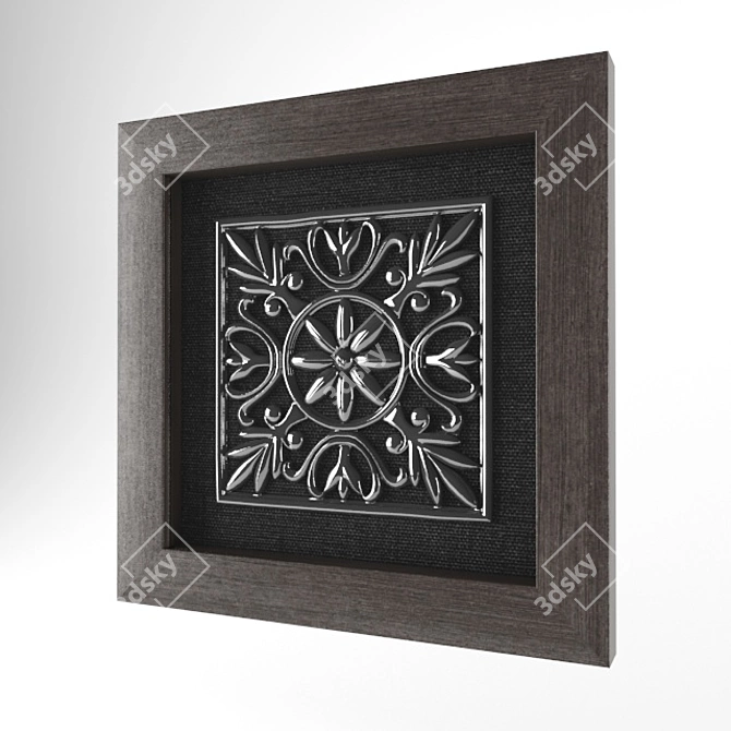 Modern Square Metallic Decor 3D model image 2