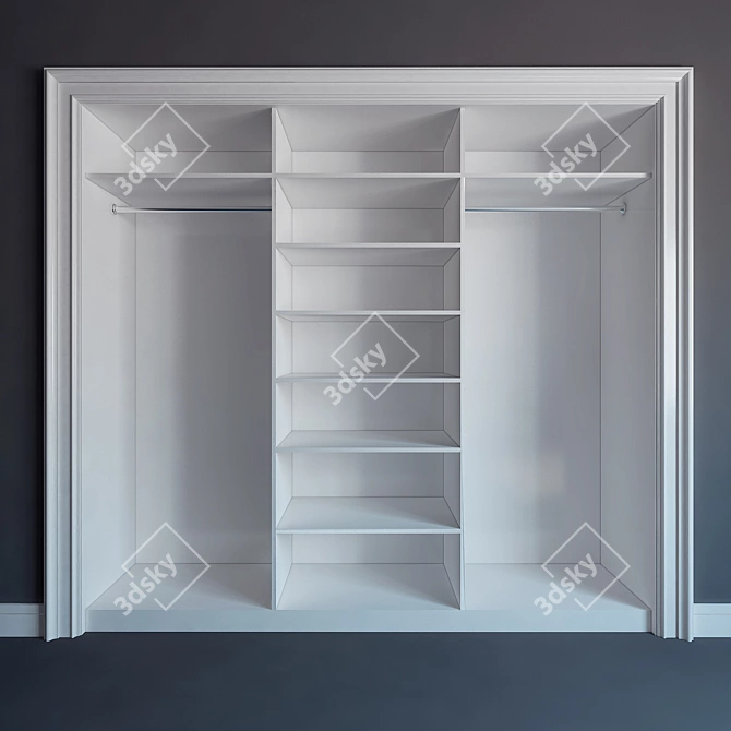 MaxFit Built-in Wardrobe 10 - Sleek and Spacious 3D model image 2