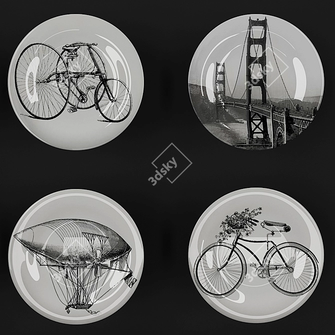 Elegant Decorative Plate: 14 3D model image 2