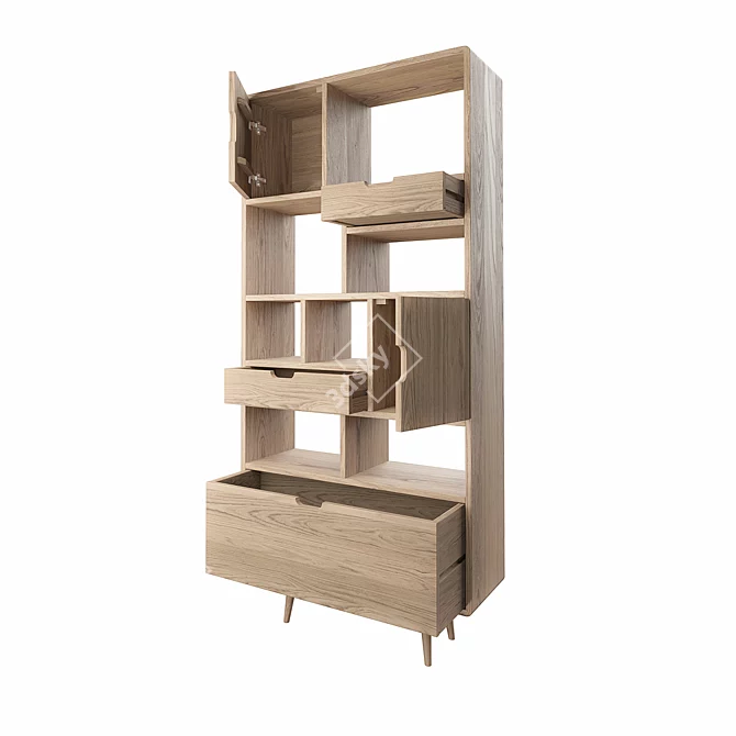 Oakwood Jackson Shelving 3D model image 3