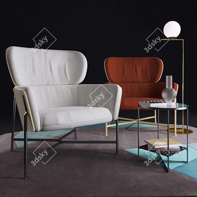 Modern Armchair Caristo SP01 3D model image 1