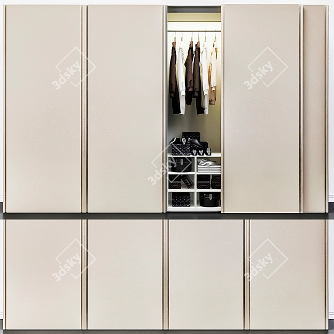 Elegant Alf Wardrobes for Fr 3D model image 1