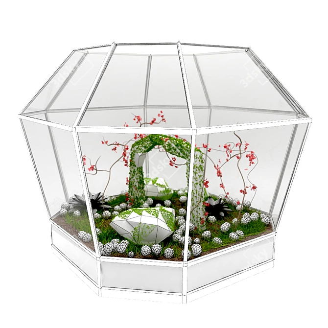 Serene Garden Florarium 3D model image 3