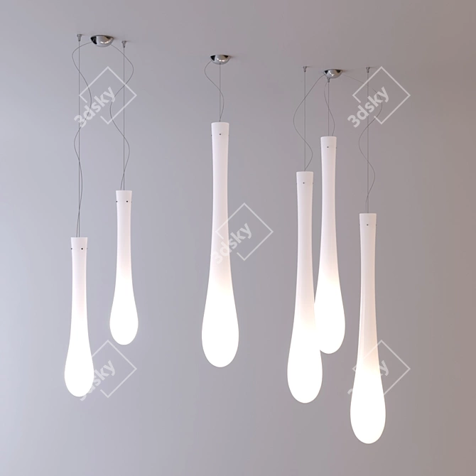 Elegant Vistosi LACRIMA Pendant Light 3D model image 1