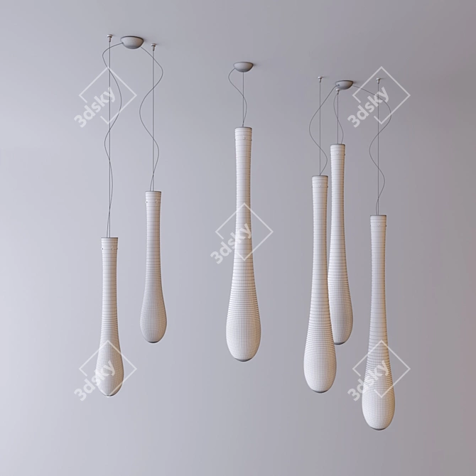 Elegant Vistosi LACRIMA Pendant Light 3D model image 2