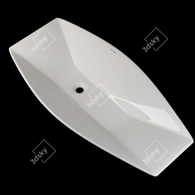 Elegant Piccadilly 414E Wash Basin 3D model image 1