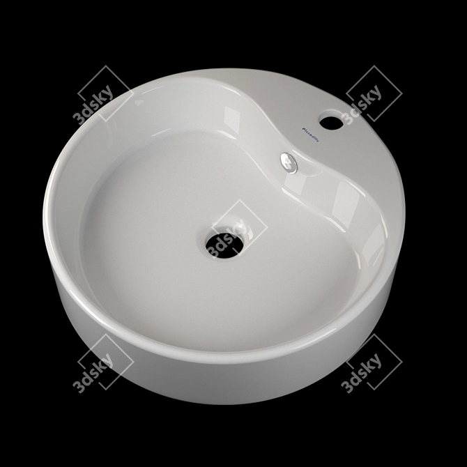 Elegant Piccadilly KN-749 Wash Basin 3D model image 1