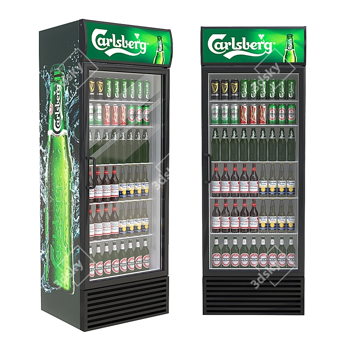 Chilled Drinks Fridge 3D model image 1