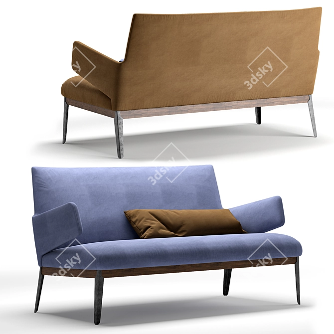 Cozy Embrace: HUG LOVE SEAT HIGH 3D model image 1