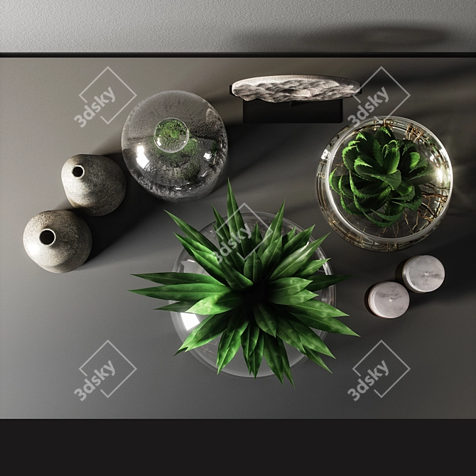 Elegant Decor Set: V-Ray, Corona, Fstorm | 3ds Max, OBJ | 2009 Version 3D model image 6