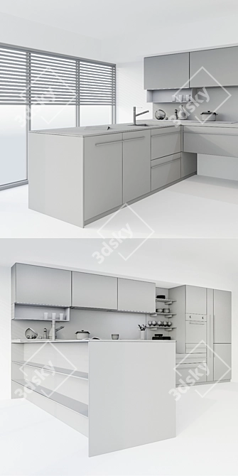 Italian Kitchen: Miton Skin 3D model image 3