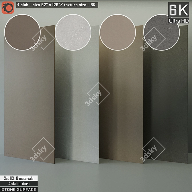 Premium Stone Slab & Texture Set 3D model image 1