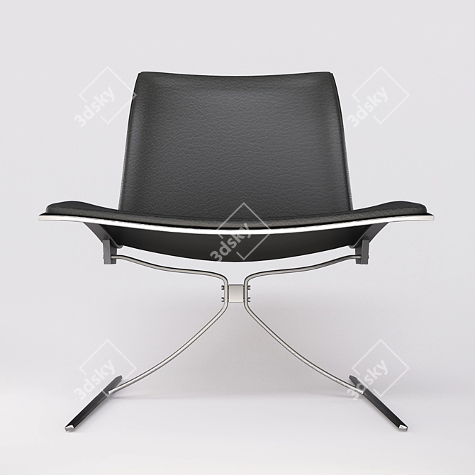 Vintage JK 710 Skater Chair 3D model image 3