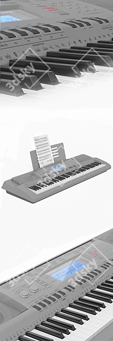 Casio WK-210: Versatile Synthesizer with 76 Keys 3D model image 2