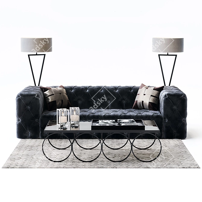 Ediziony Sofa Set: Elegant, Stylish, and Comfortable 3D model image 1