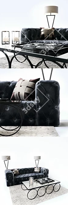 Ediziony Sofa Set: Elegant, Stylish, and Comfortable 3D model image 2