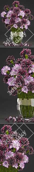 Springtime Blooms: Carnation Collection 3D model image 2