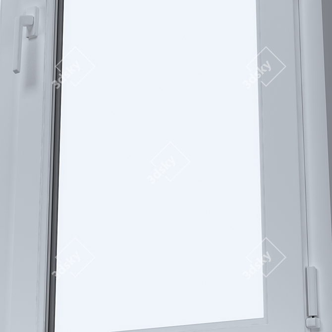 Durable Plastic Window: Energy-Efficient 3D model image 2