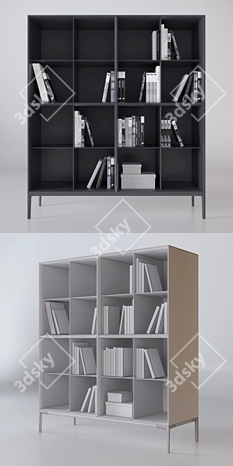 Modular Glass Cabinet: Rimadesio Self Up 3D model image 2