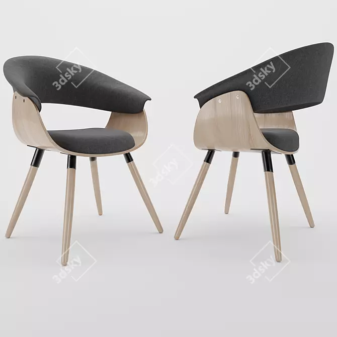 Elegant Grafton Dining Chair 3D model image 1